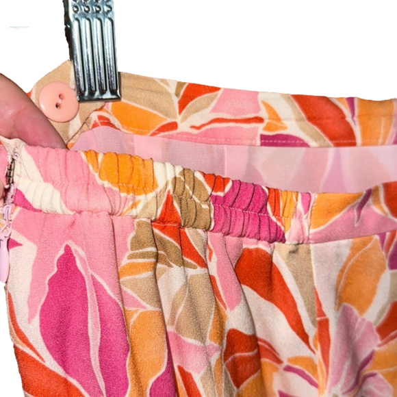 Y2K VINTAGE Talbots Ladies Silk Tropical Floral Skirt Size 16 P - Picture 4 of 8